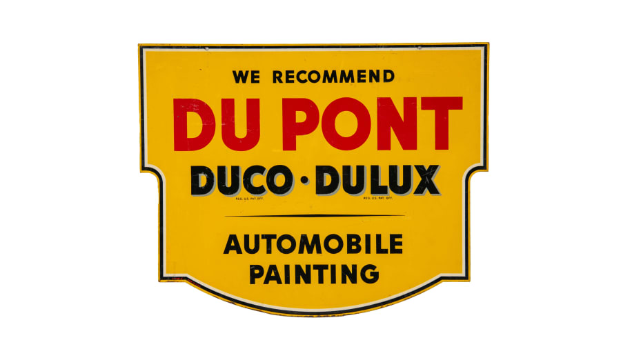 1950s DuPont Automotive Double-Sided Tin Sign for Sale at Auction ...