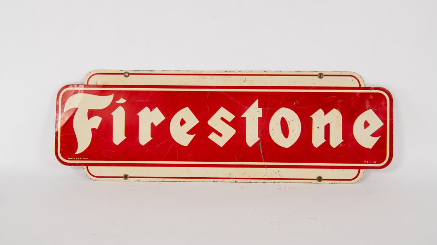 Exide ヴィンテージサイン firestone Mobil Firestone Double-Sided Tin Sign For Sale At Auction - Mecum Auctions