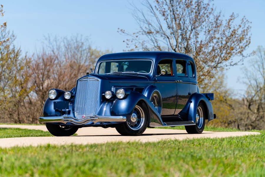 Miniature Brooklin 1/43 - Pierce Arrow 1601 Sedan 1936, Bleu, Modèle BRK81