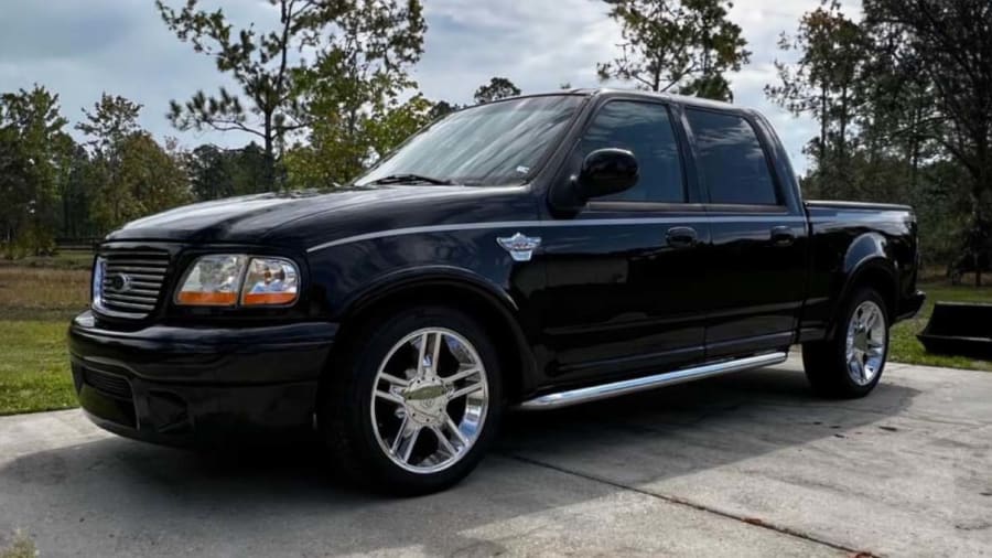 4-Piece Chrome Wheel Center Caps For 2000-2003 Ford F150 Harley Davidson Edition - OEM Style 3410
