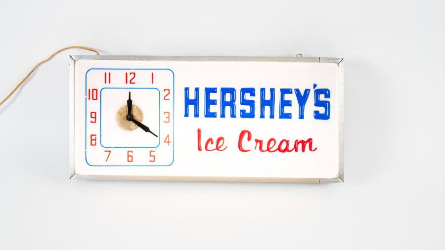 HERSHEYS ICECREAM 壁掛け時計看板 ハーシーズライトボックス HERSHEYS ICECREAM 壁掛け時計看板 ハーシーズライトボックス HERSHEYS