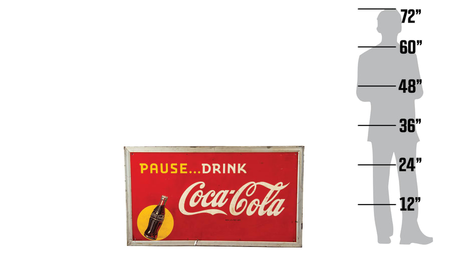 1948 Coca-Cola Single-Sided Embossed Tin Sign For Sale At Auction