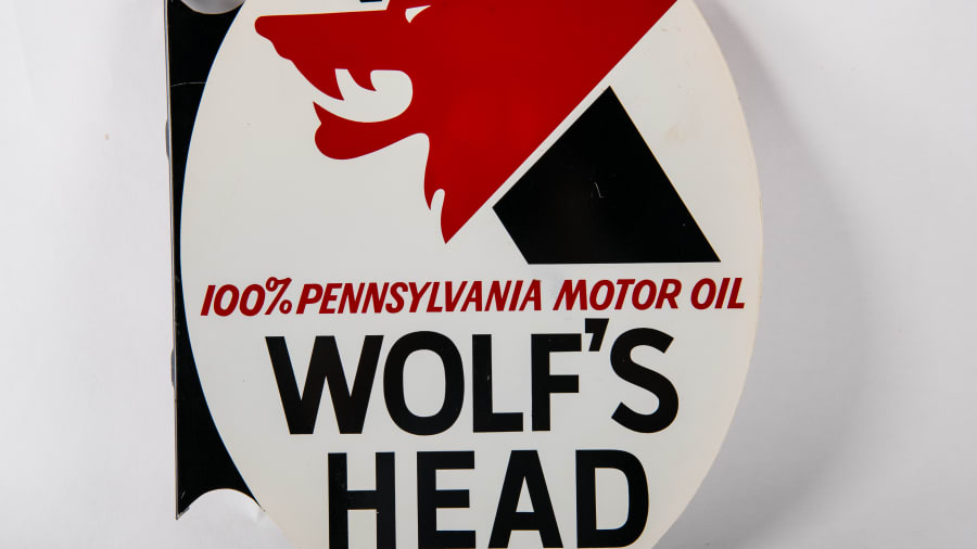 1971 Wolf's Head Tin Flange Sign For Sale At Auction - Mecum Auctions