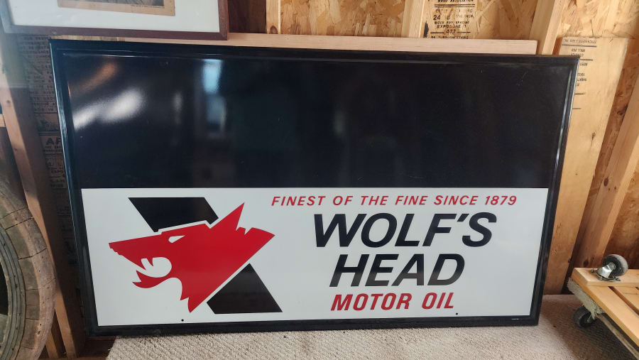 1974 Wolf's Head Single-Sided Tin Sign For Sale At Auction - Mecum