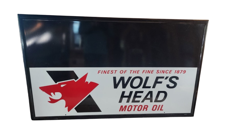 1974 Wolf's Head Single-Sided Tin Sign For Sale At Auction - Mecum