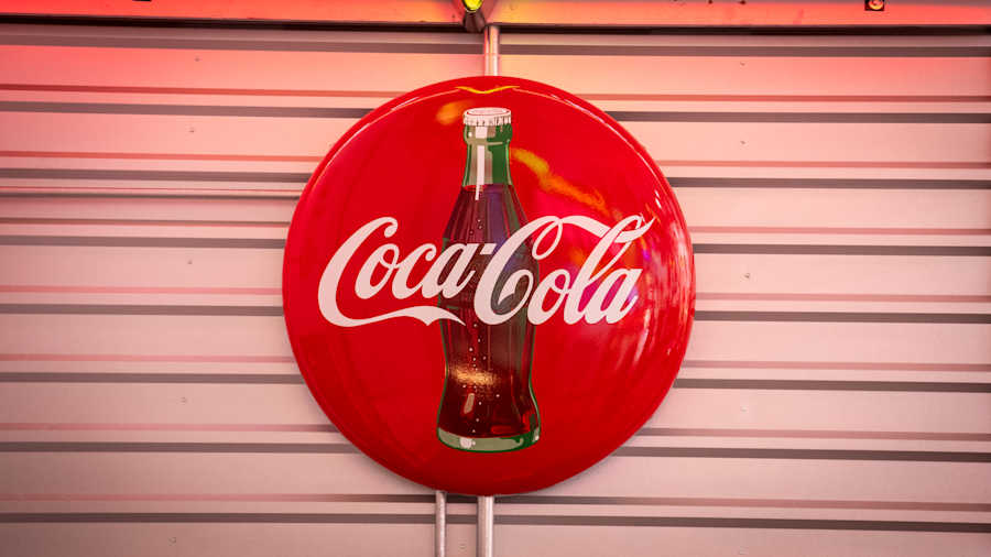 Coca-Cola Single-Sided Porcelain Button Sign For Sale At Auction