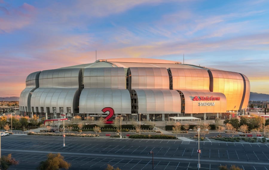 glendale, az usa - state farm stadium antes do jogo do campeonato