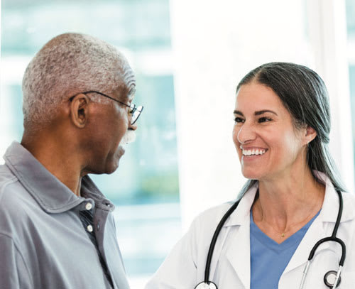 doctor talking to patient