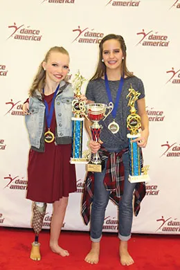 Taylor and Kenzie With Trophies