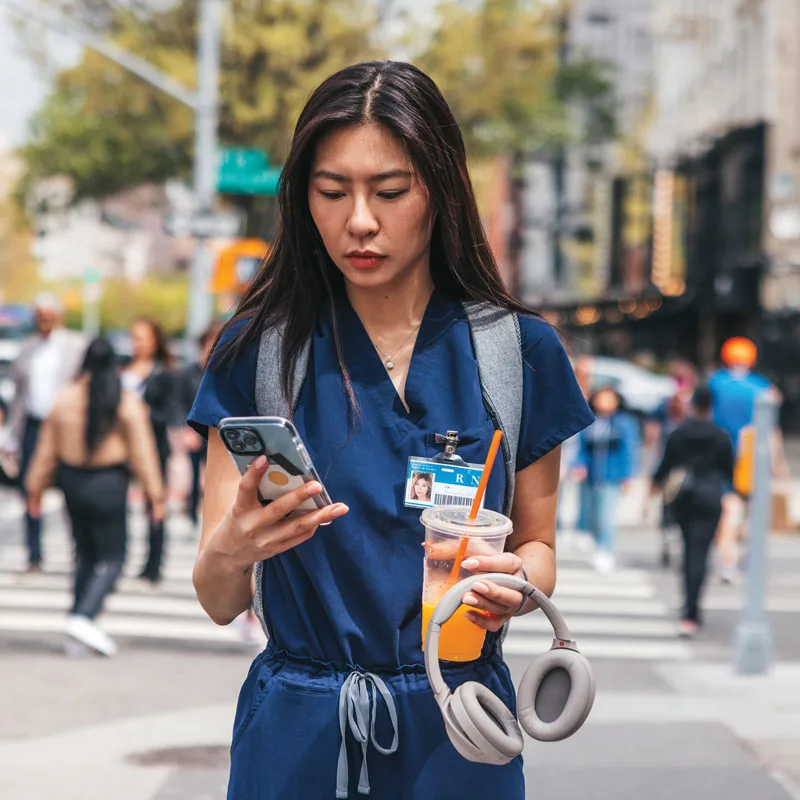 Nurse on lunch break