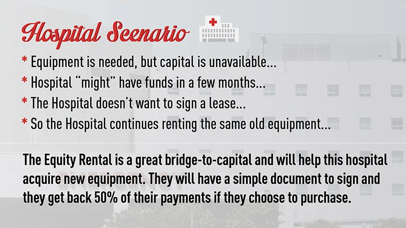 The equity rental is a great bridge-to-capital.