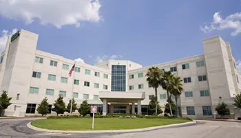 Hospital with do not enter sign