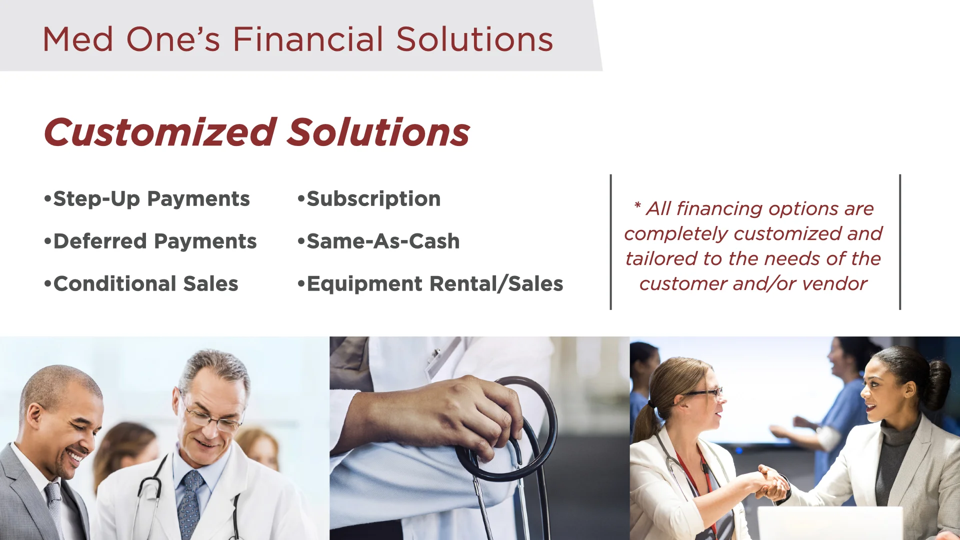 Vendor Education Med One 10