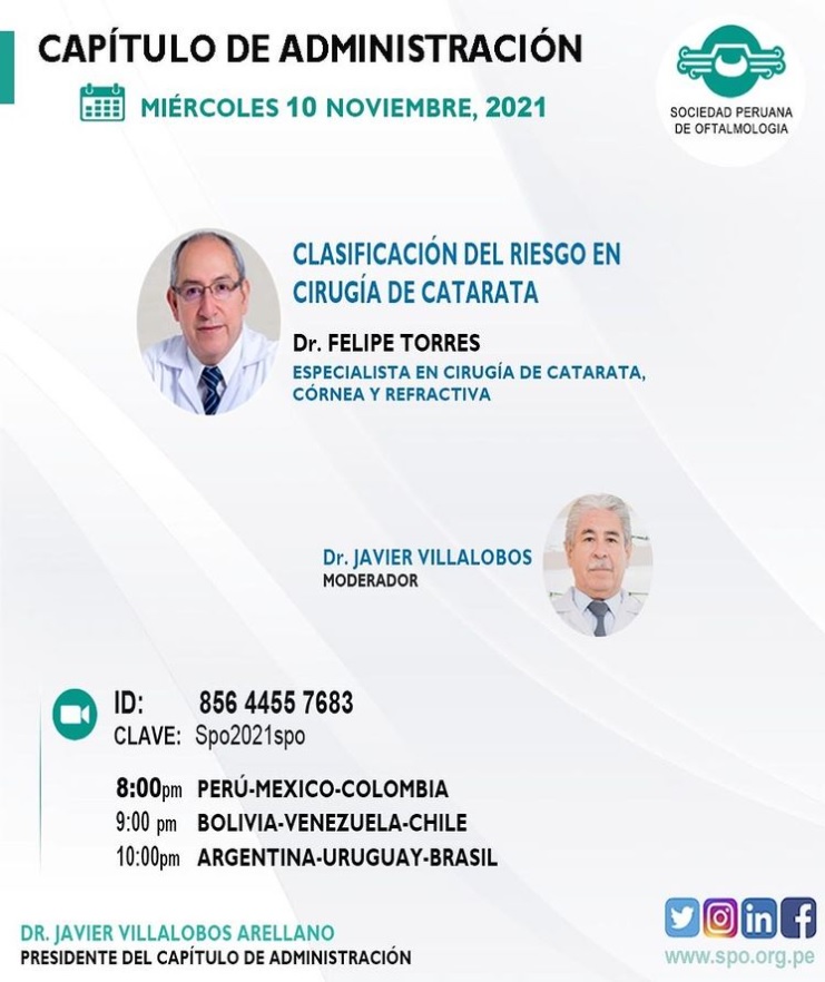 Clasificación del riesgo en cirugía de catarata