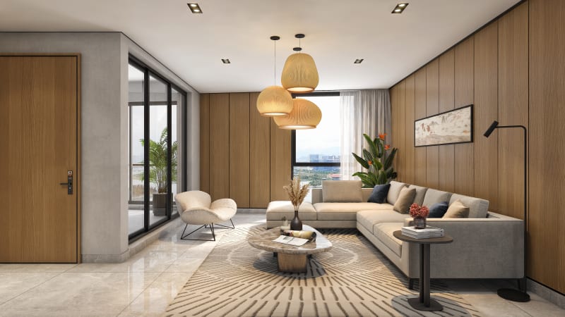 Family living room interior