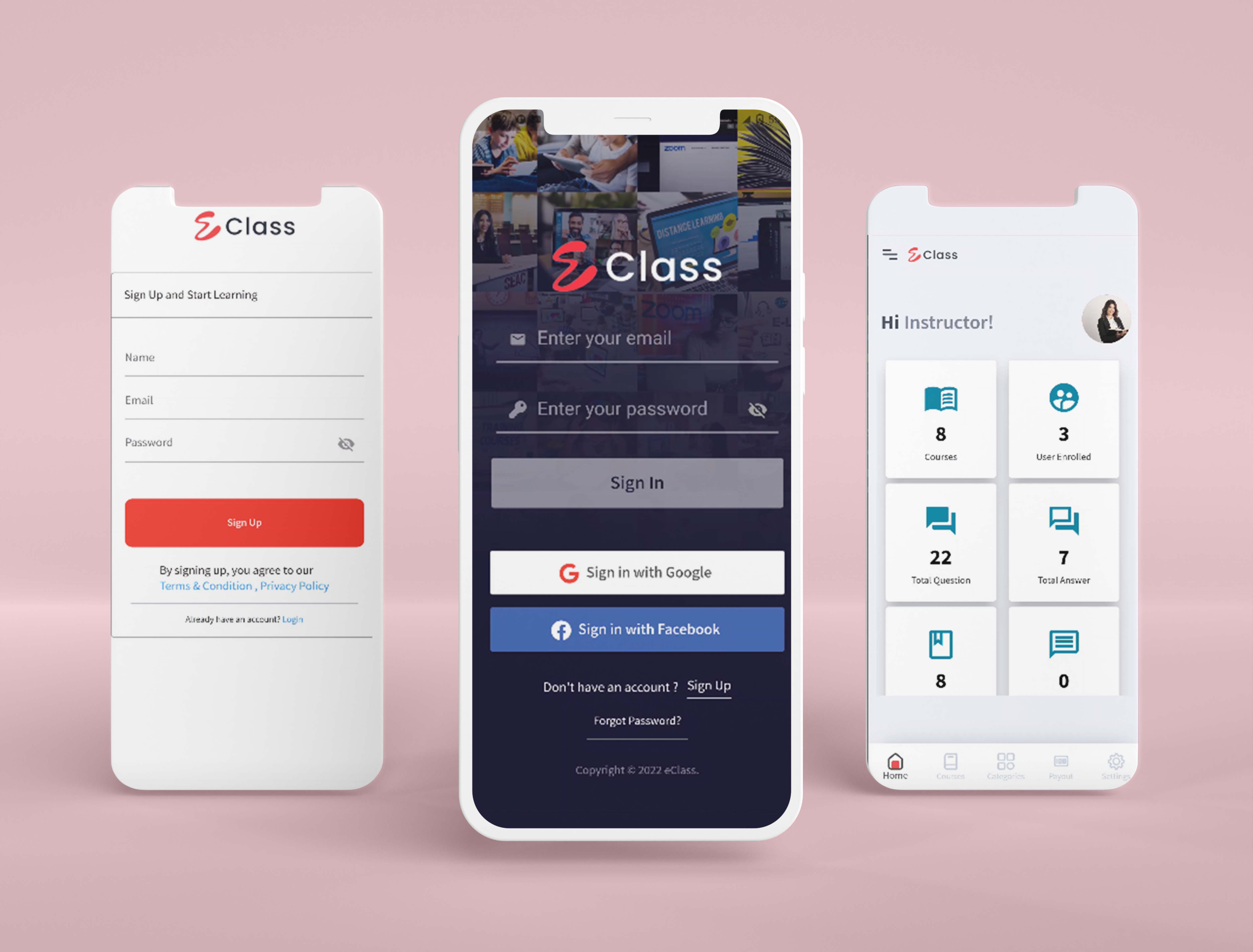 eClass LMS Instructor Mobile App - Flutter Android & iOS - 3