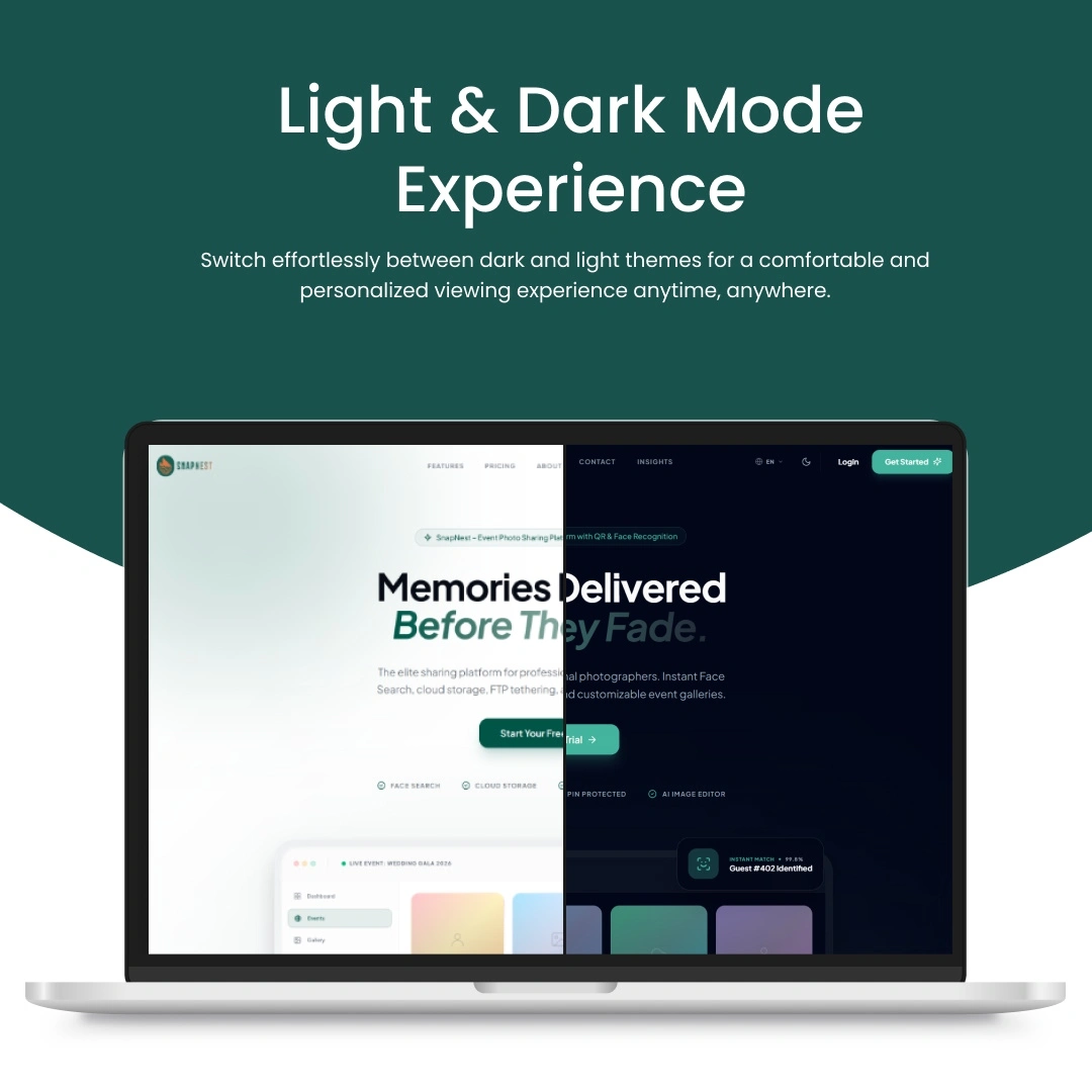 SnapNest – Event Photo Sharing Platform with QR & Face Recognition