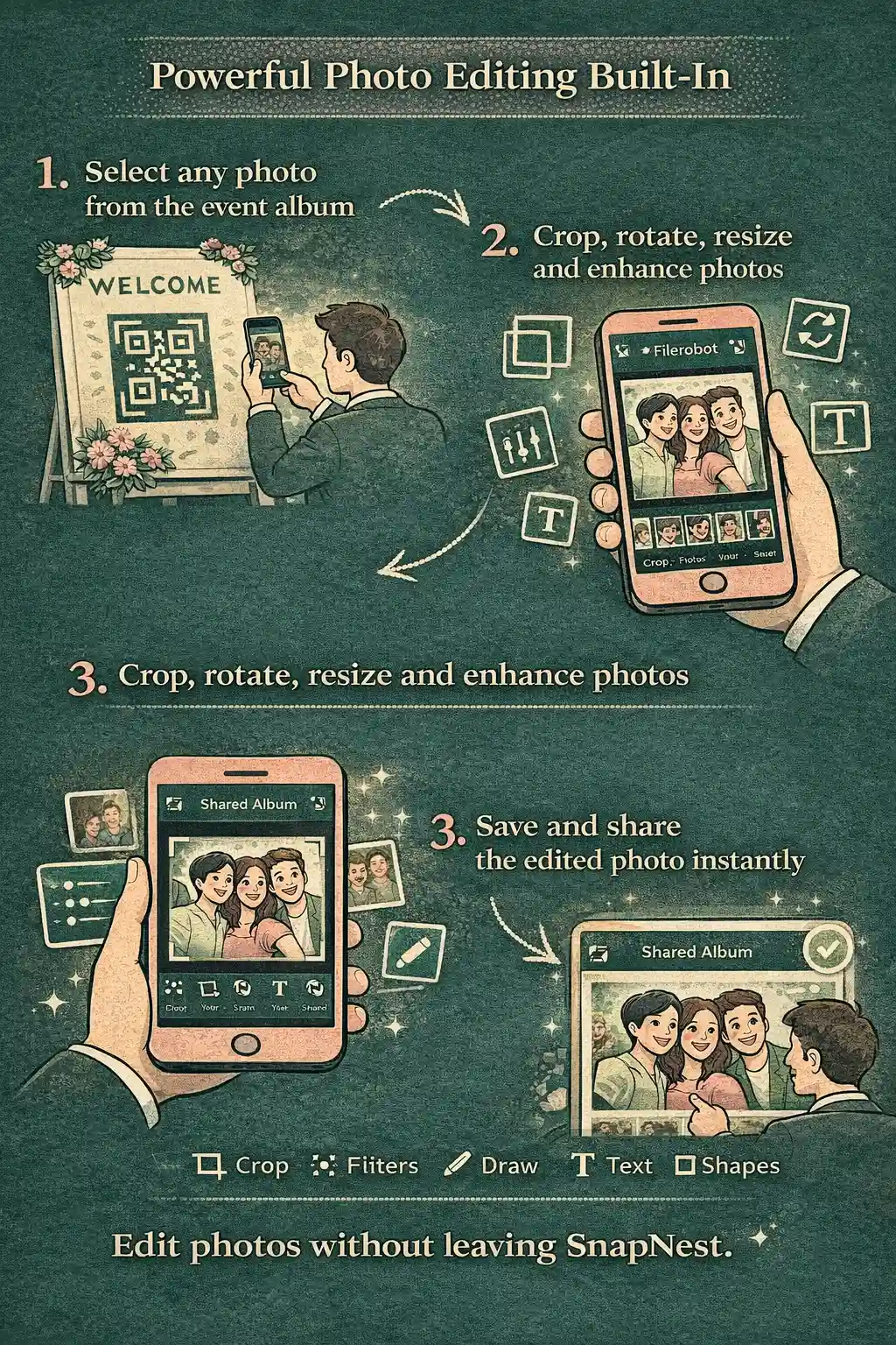 SnapNest – Event Photo Sharing Platform with QR & Face Recognition