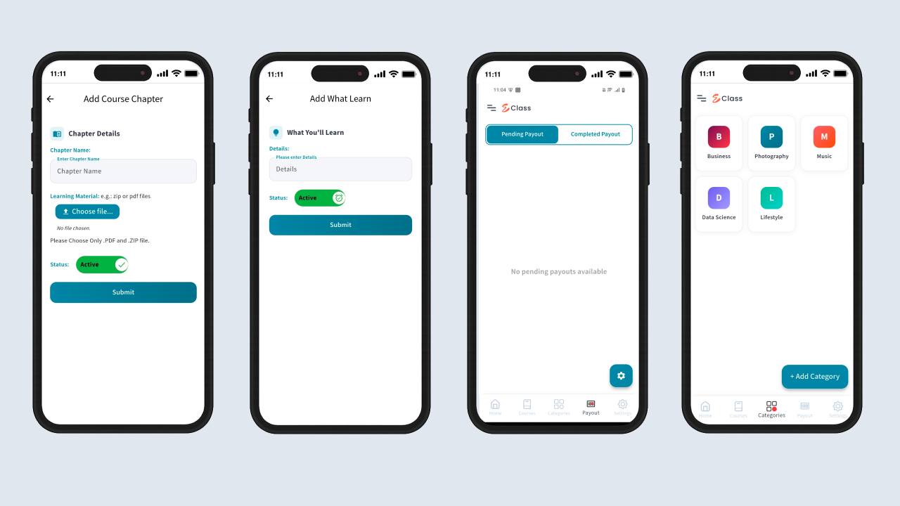 eClass LMS Instructor Mobile App - Flutter Android & iOS