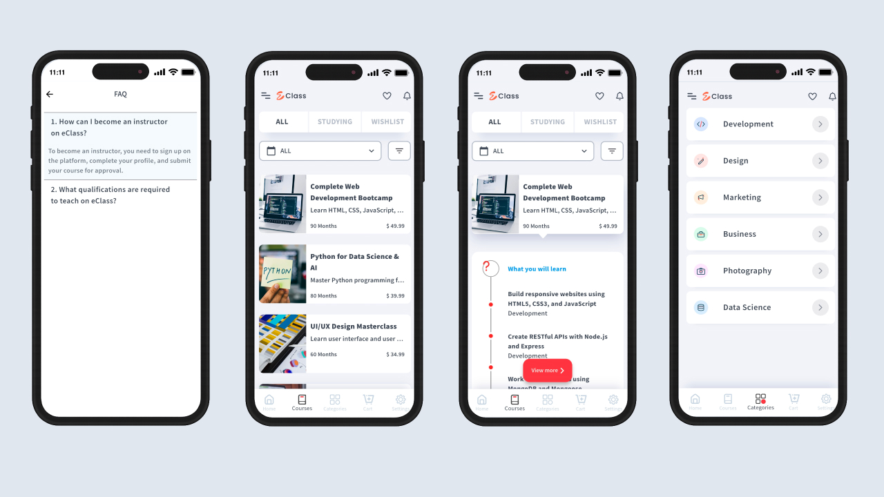 eClass LMS Mobile App - Flutter Android & iOS