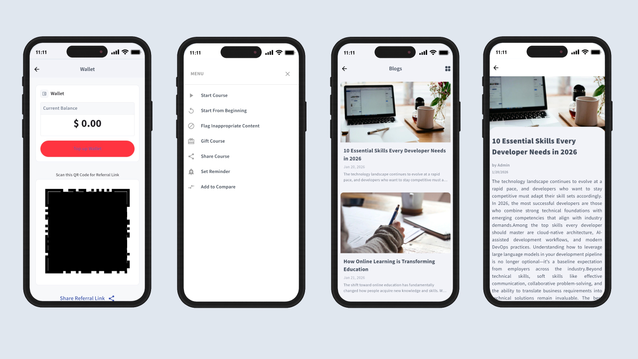 eClass LMS Mobile App - Flutter Android & iOS