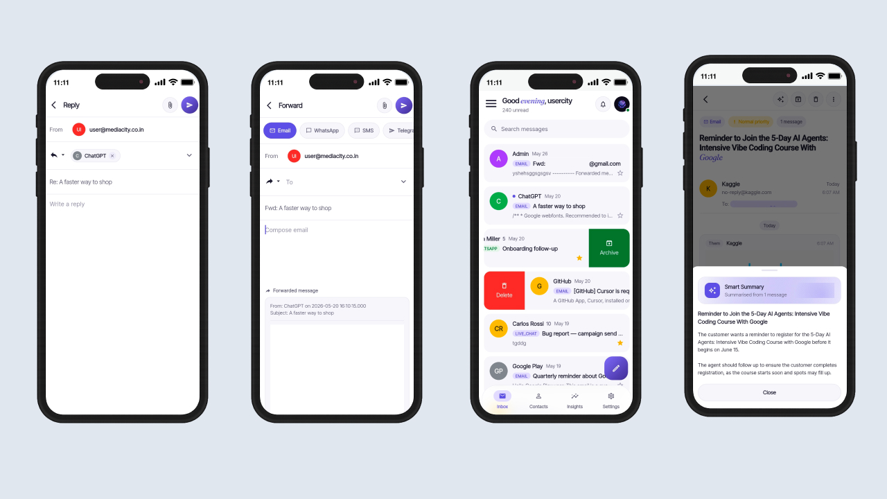 MailTrixy – Multi-Channel Inbox & Customer Messaging Flutter Mobile App