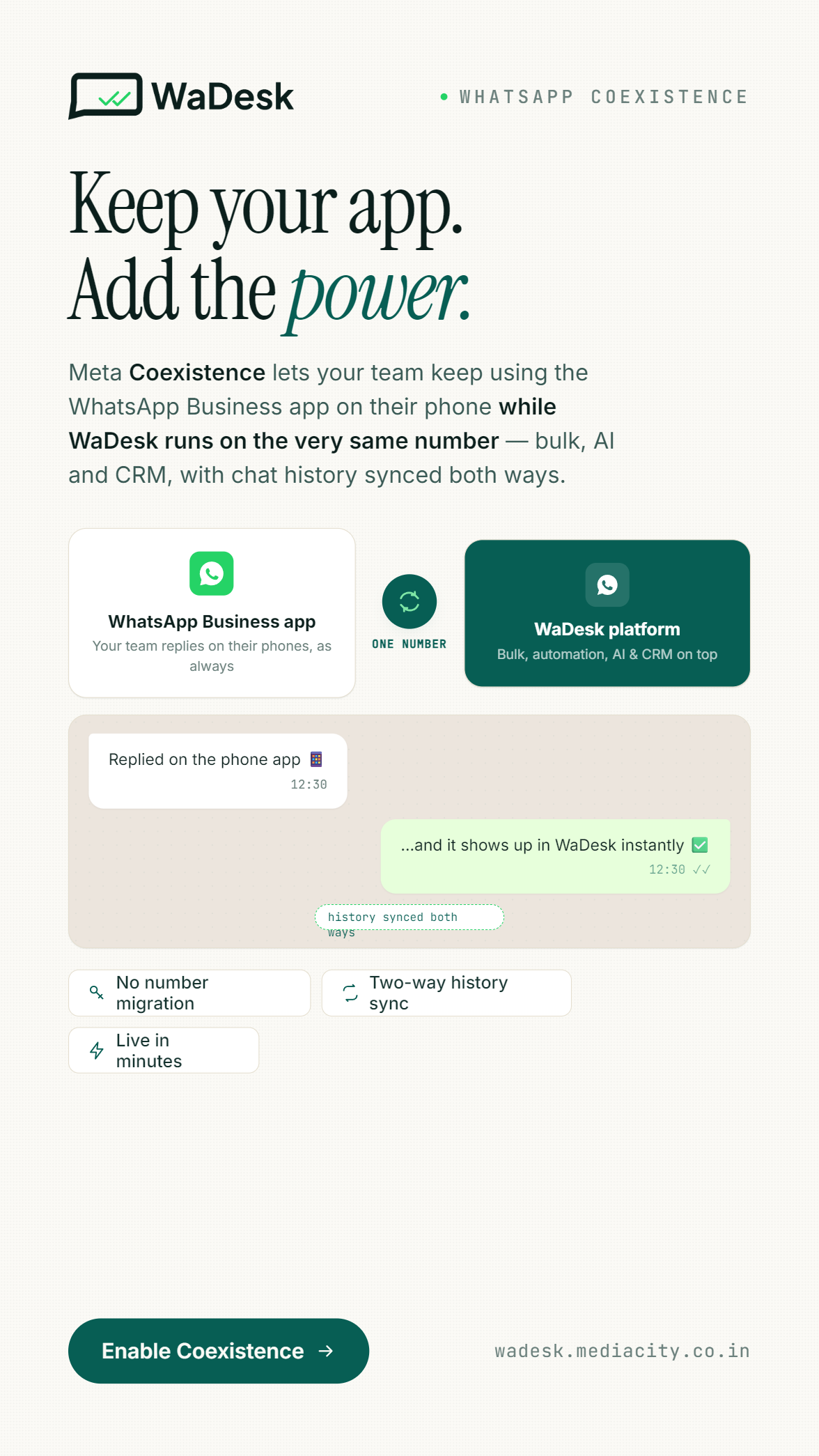 WaDesk SaaS | AI-Powered WhatsApp CRM, Automation, Chatbot Builder and Bulk Messenger