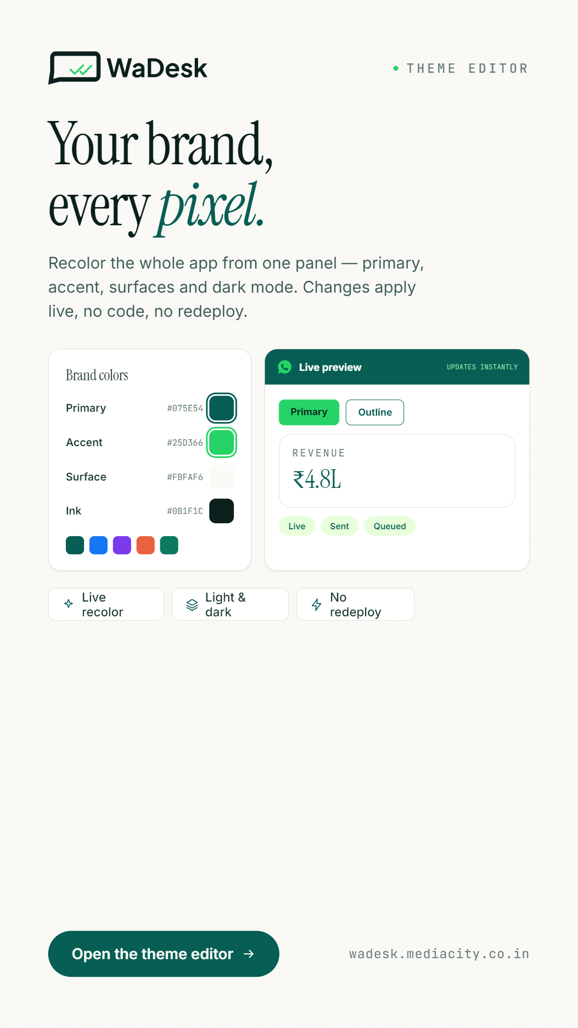 WaDesk SaaS | AI-Powered WhatsApp CRM, Automation, Chatbot Builder and Bulk Messenger