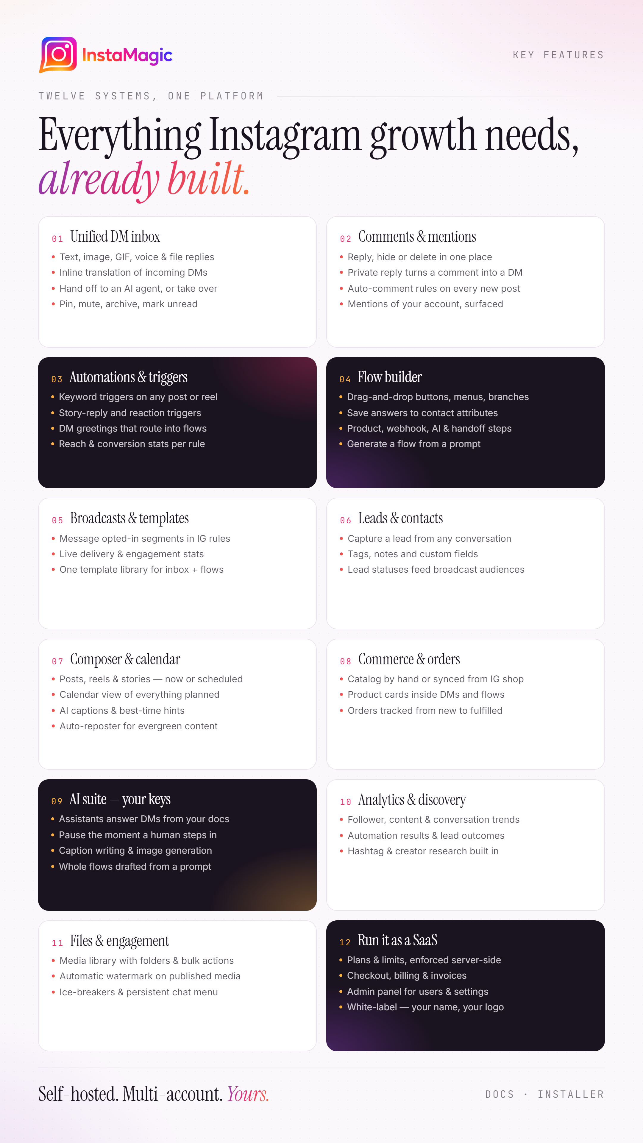 InstaMagic SaaS AI-Powered Instagram CRM, Marketing Automation and Chatbot Builder