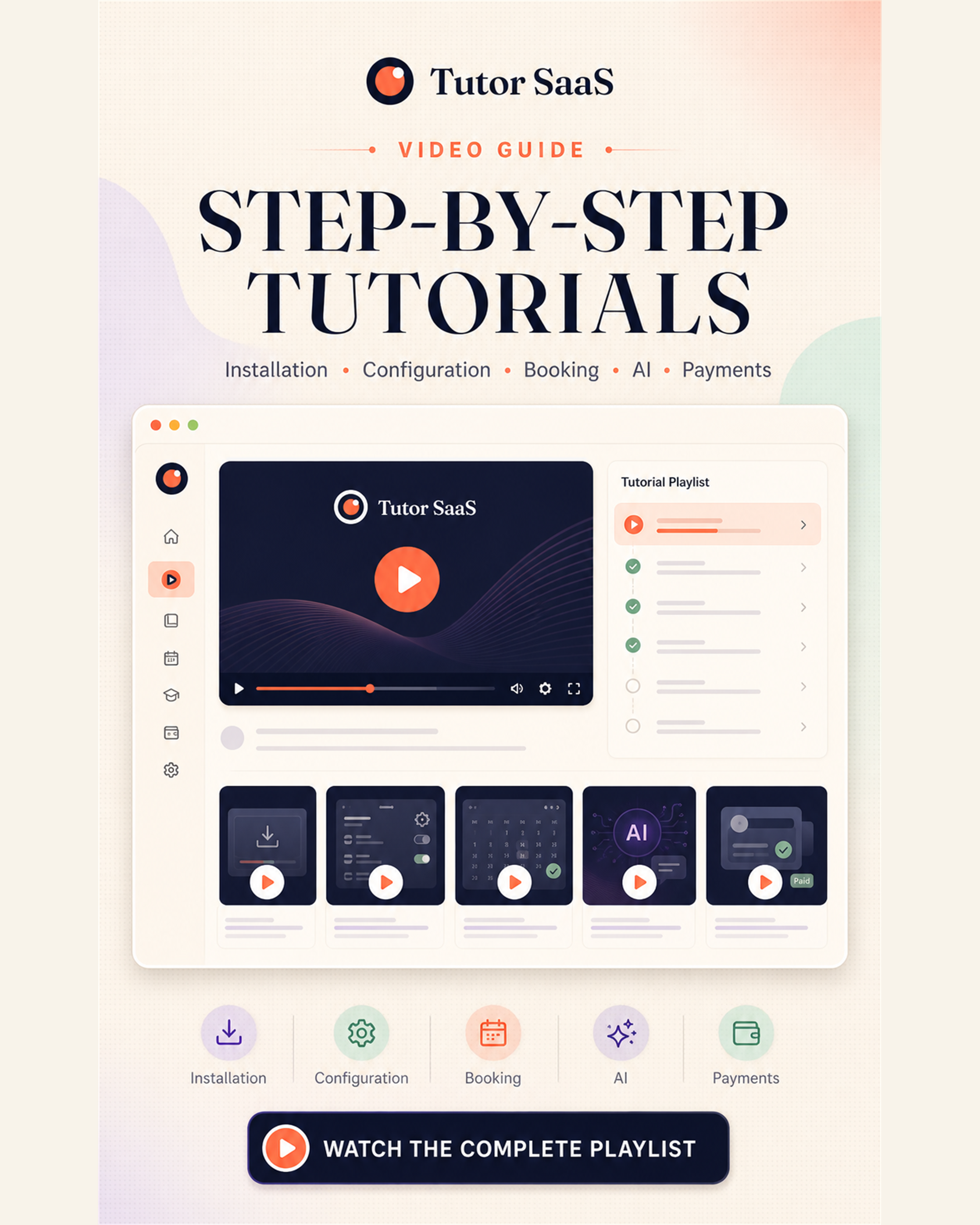 video guide Tutor SaaS