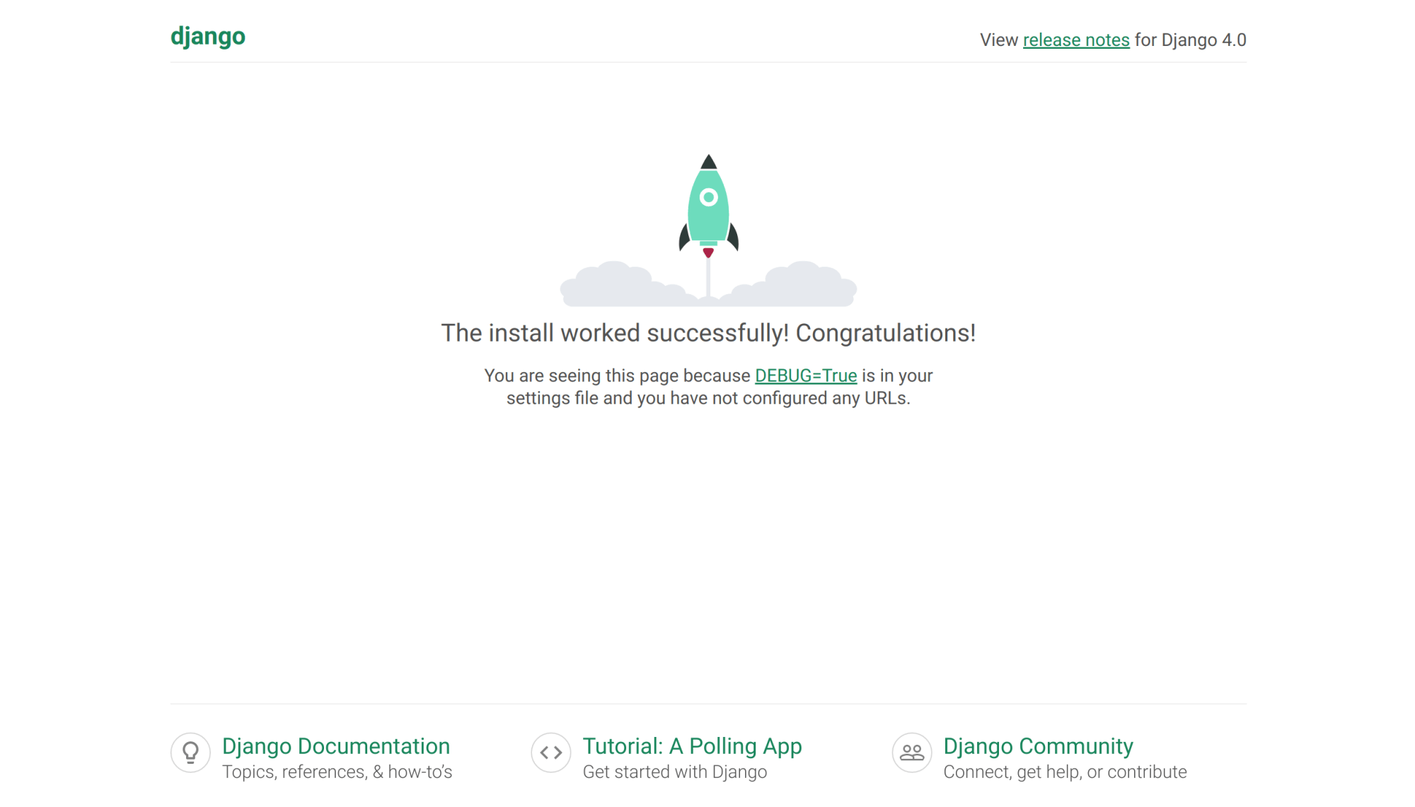 default success Django page