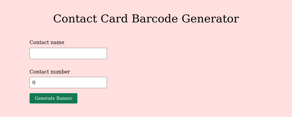 The contact card