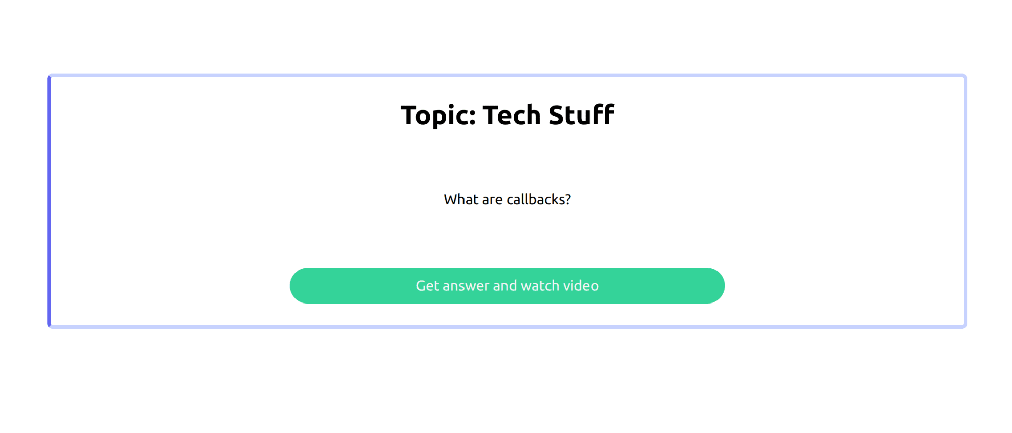 front side of flashcard