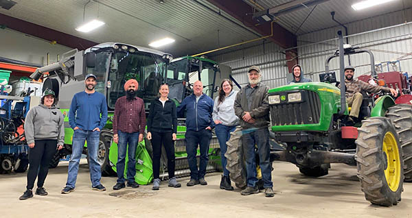 Kathryn Fleay with Farming Smarter staff in Lethbridge, Alberta