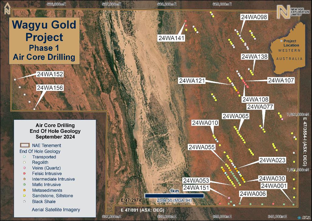 A map of a gold projectDescription automatically generated