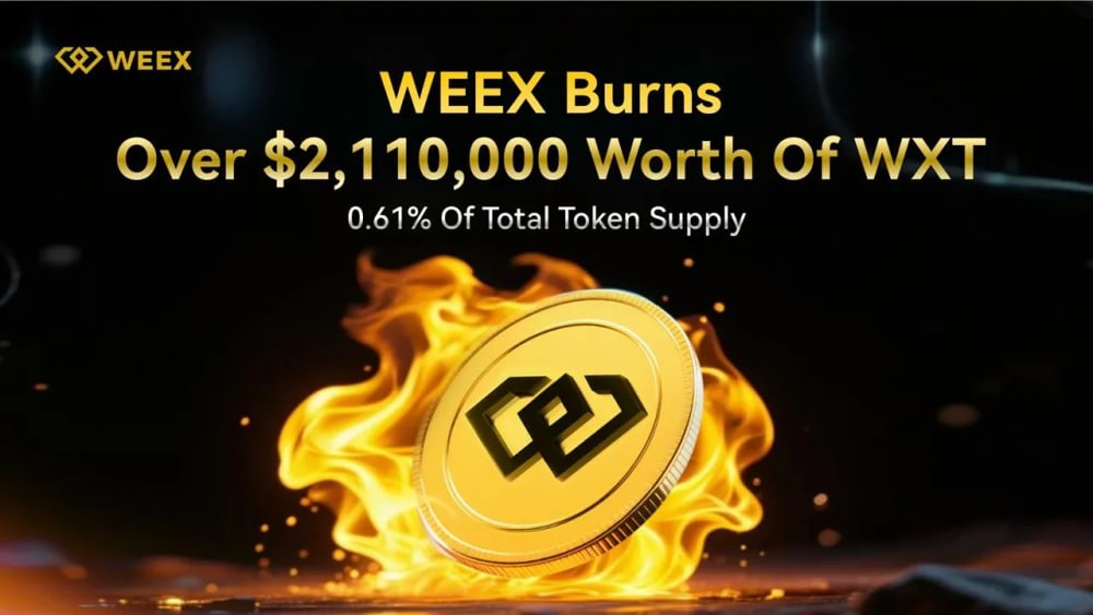 weex burns $2 million wxt, 0.61% of the total supply image