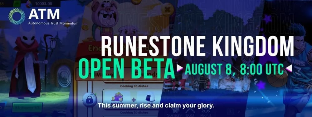 fomo is real! presale sold out in just 4 hours: atm game fund and 342 games launch runestone kingdom public beta on august 8