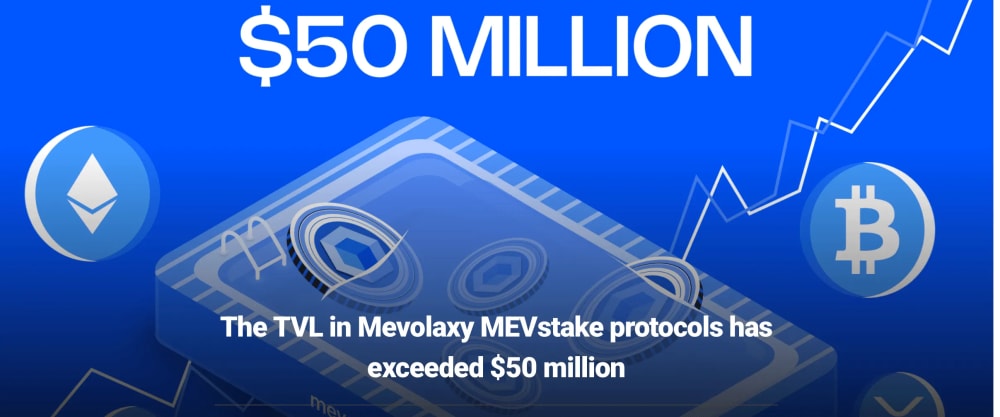 mevstake the tvl in mevolaxy mevstake protocols has exceeded $50 image