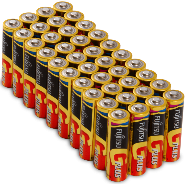Fujitsu G+ High Tech AA Alkaline Batteries (40Pack)