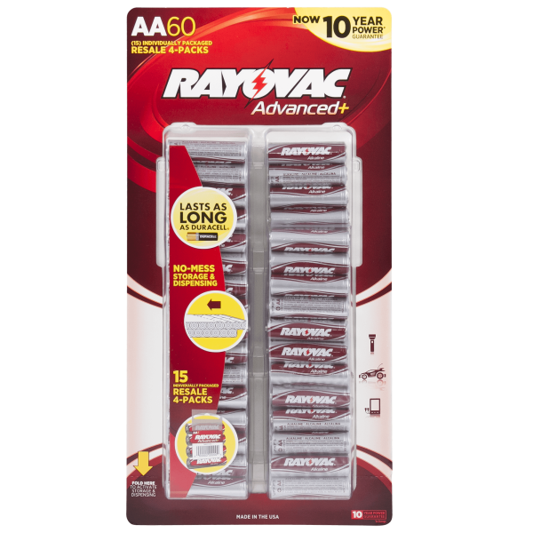 Rayovac 60Pack AA or 48Pack AAA Alkaline Batteries