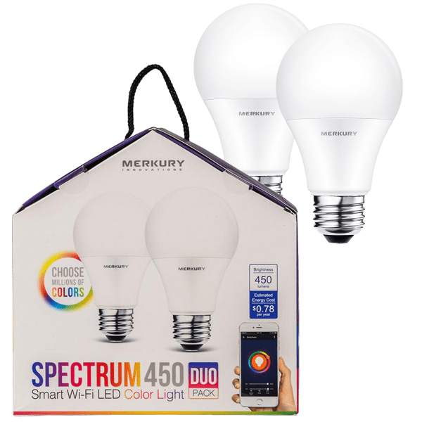 2Pack Merkury Innovation WiFi LED Smart Bulbs