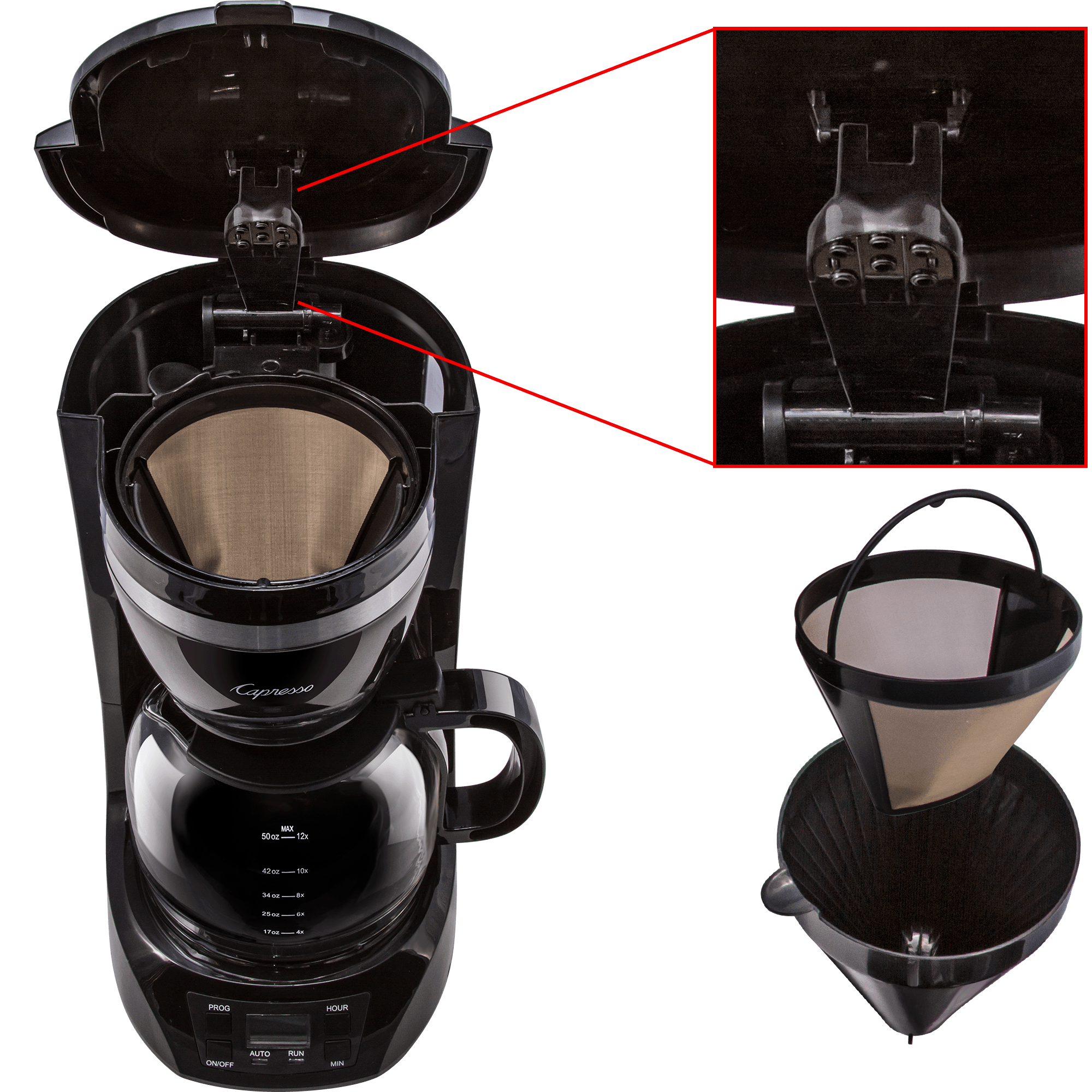 Capresso Coffee Maker, 12-Cup With Glass Carafe, Colombia