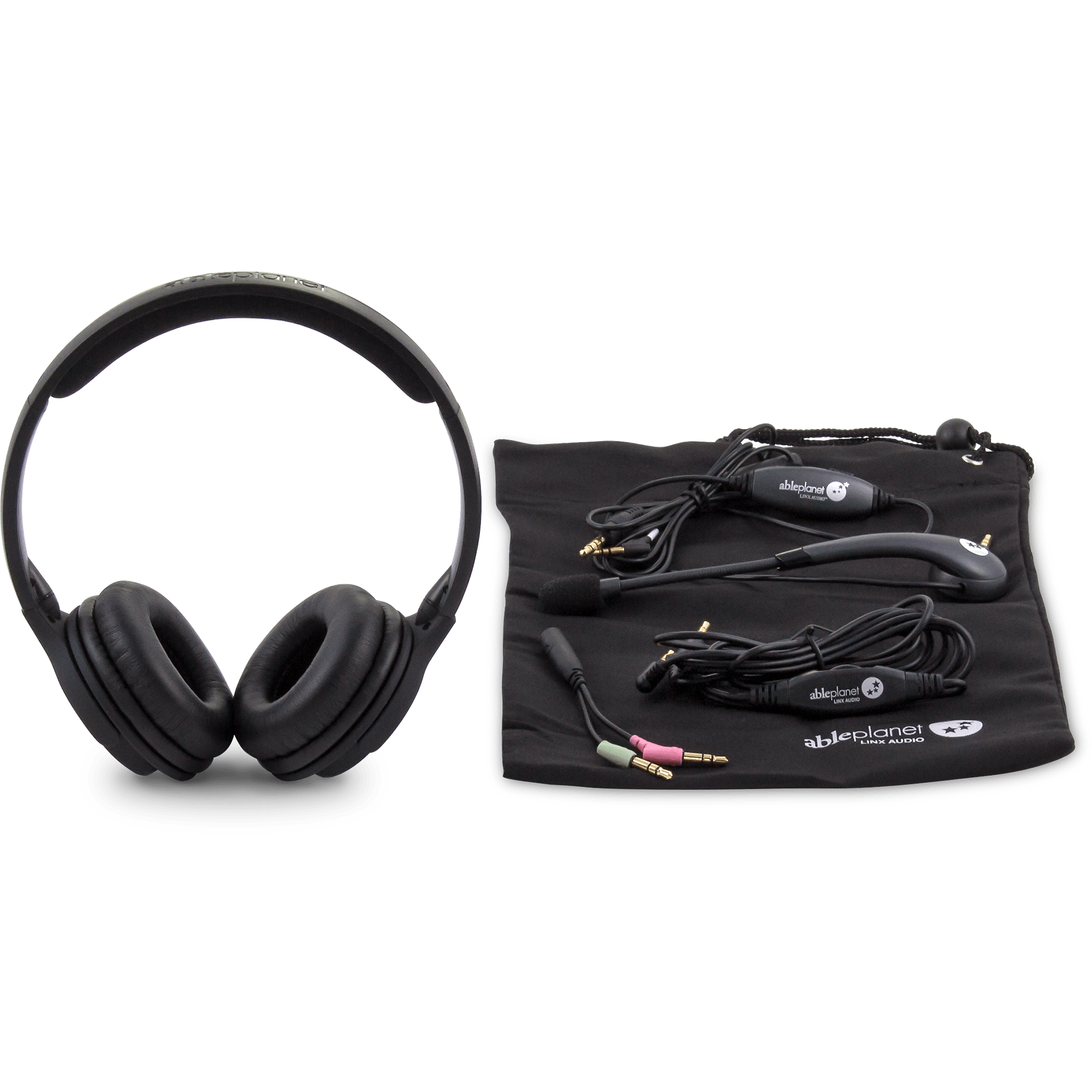Meh Able Headphones with Boom Mic & Cord Controls