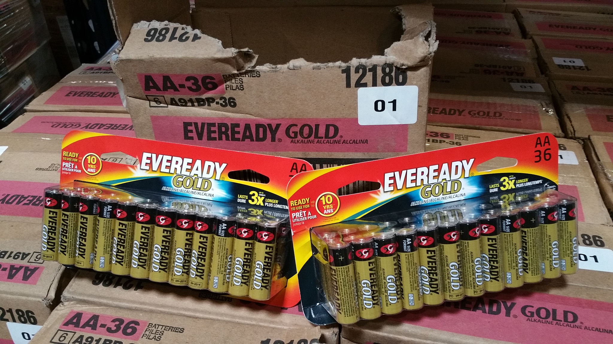 Meh Eveready Gold AA Alkaline Batteries (72Pack)