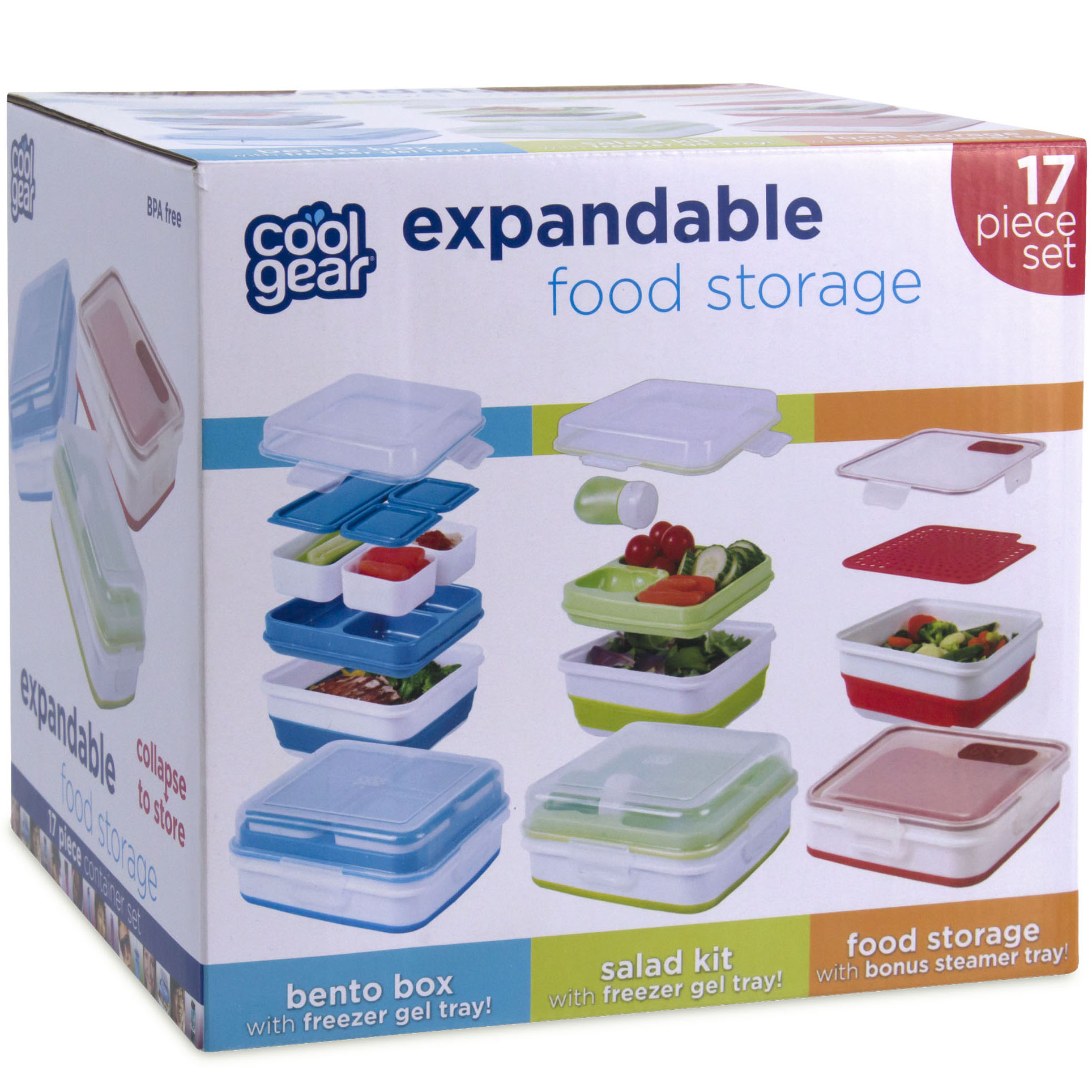 Cool Gear Ez-freeze Collapsible Bento Box (Assorted Colors)