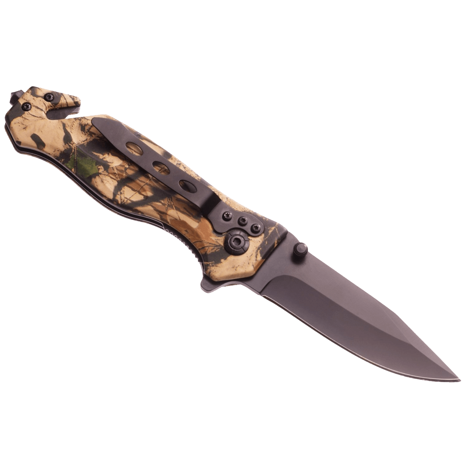 Meh Outdoor Nation Rescue Pocket Knife with Seatbelt Cutter and Glass