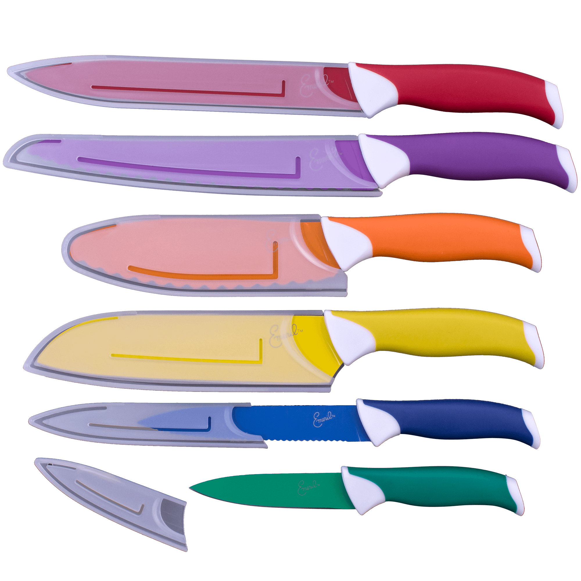 Emeril Lagasse Non-Stick Colorful Knife Set (12-Piece)