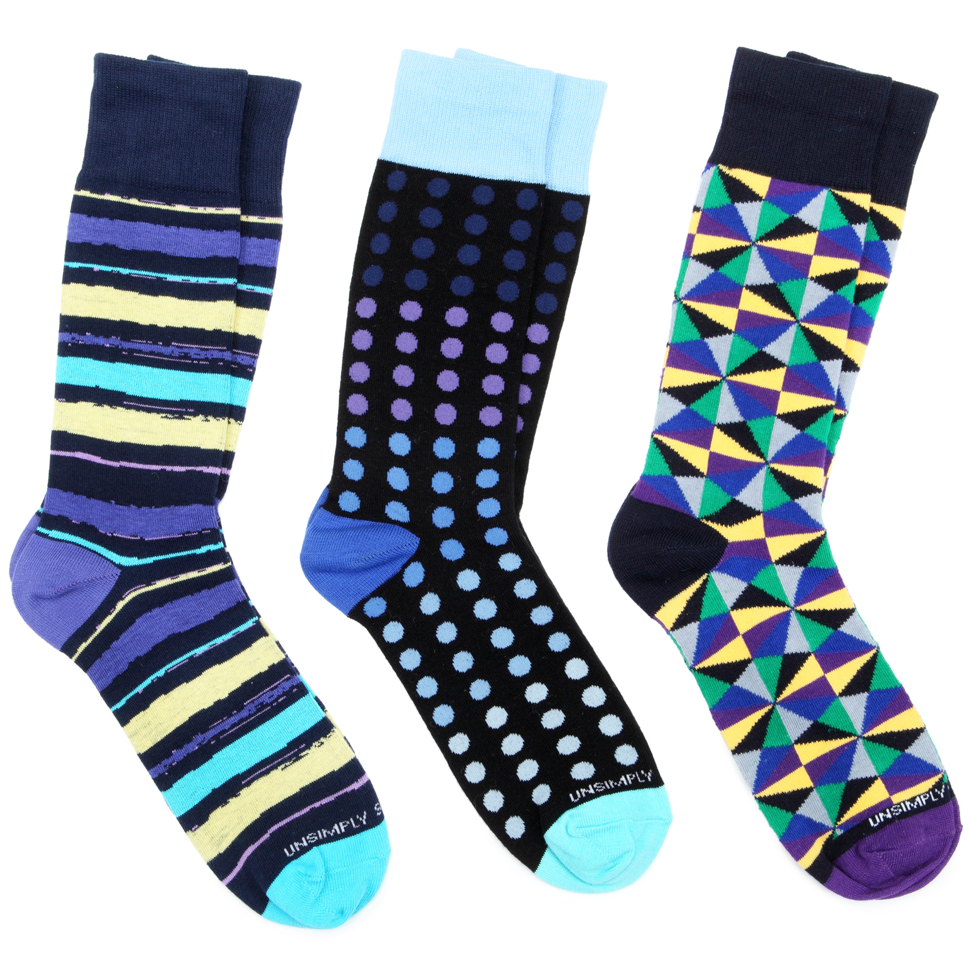 3Pack Unsimply Stitched Men's Dress Socks