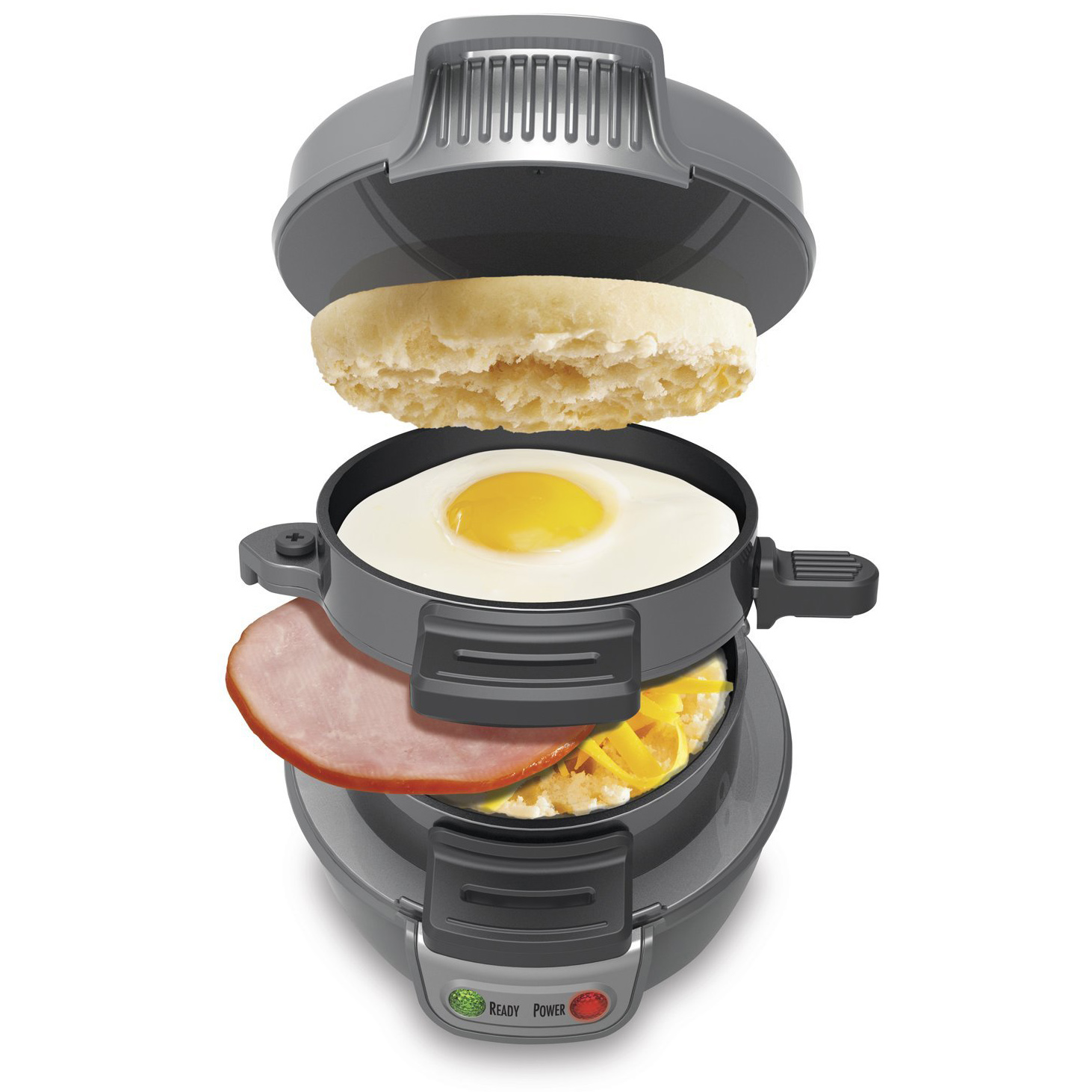 Hamilton Beach Dual Breakfast Sandwich Maker with Timer, 2 Sandwich  Capacity, Silver, 25490 