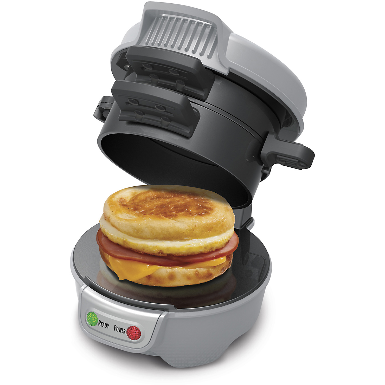 Hamilton Beach Dual Breakfast Sandwich Maker with Timer, 2 Sandwich  Capacity, Silver, 25490